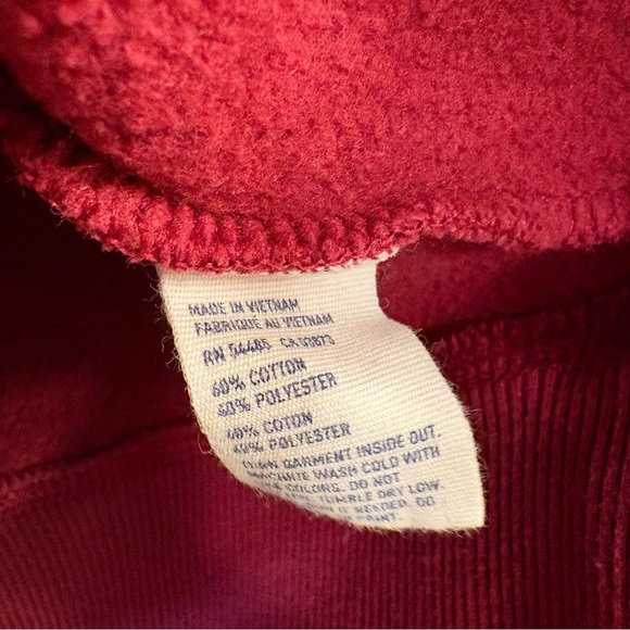 AE American Eagle Outfitters Crewneck Logo Sweatshirt Red Top Women’s S Small - Picture 5 of 5